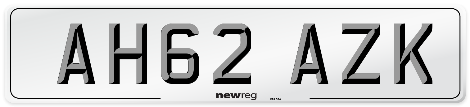 AH62 AZK Number Plate from New Reg